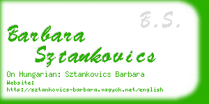 barbara sztankovics business card